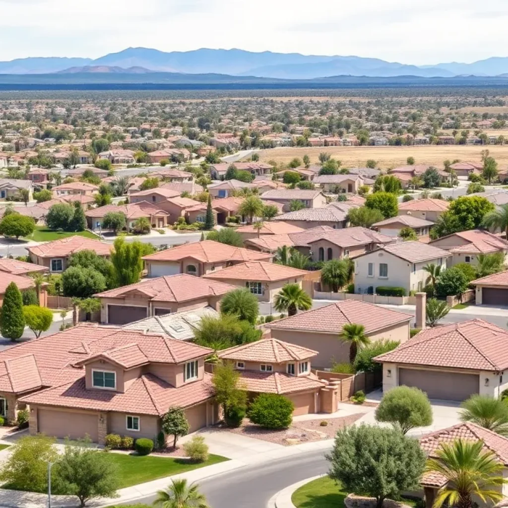 Suburban neighborhood in Phoenix with homes for sale