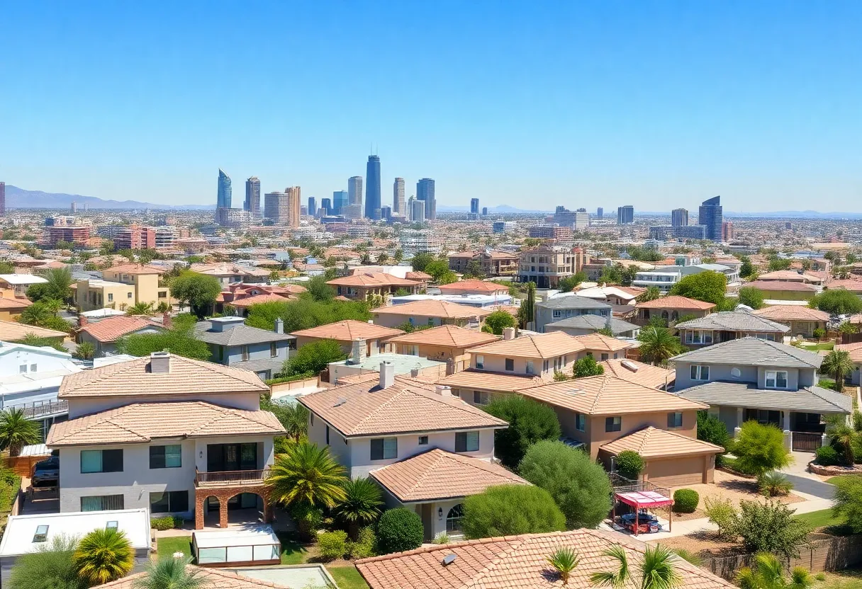 Panoramic view of homes in Phoenix, Arizona
