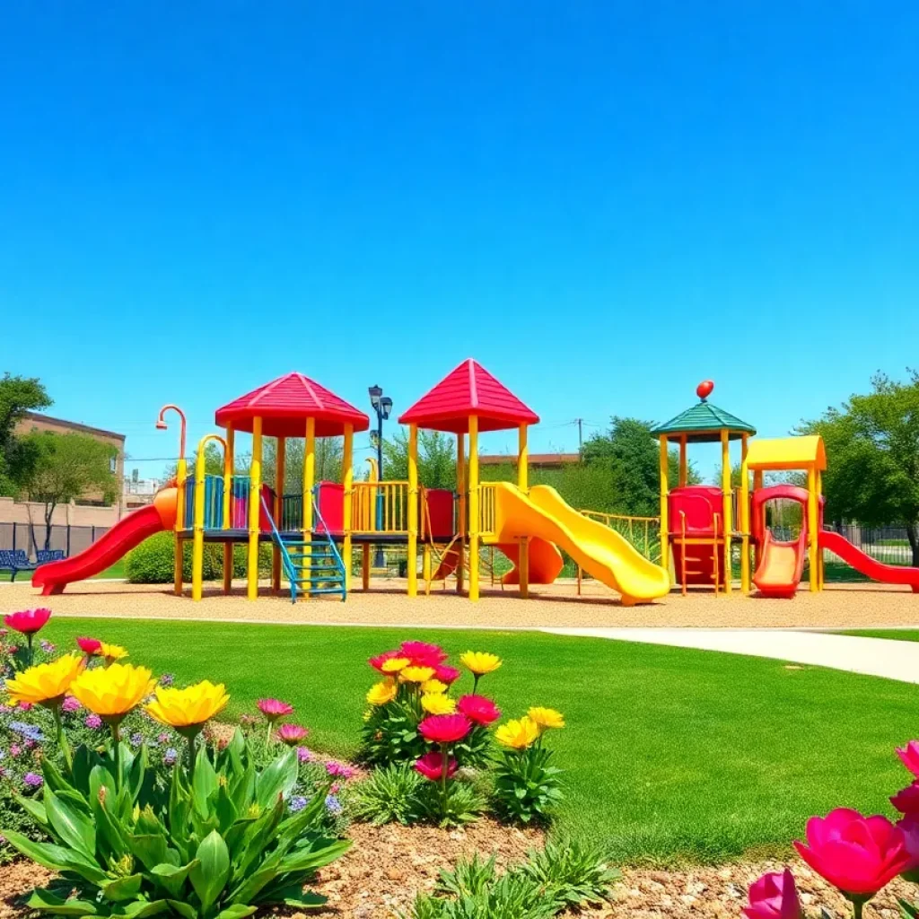 Children's playground in Phoenix park symbolizing safety