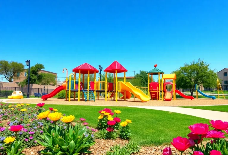 Children's playground in Phoenix park symbolizing safety