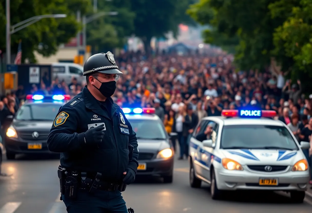 Police responding to a disturbance in Phoenix