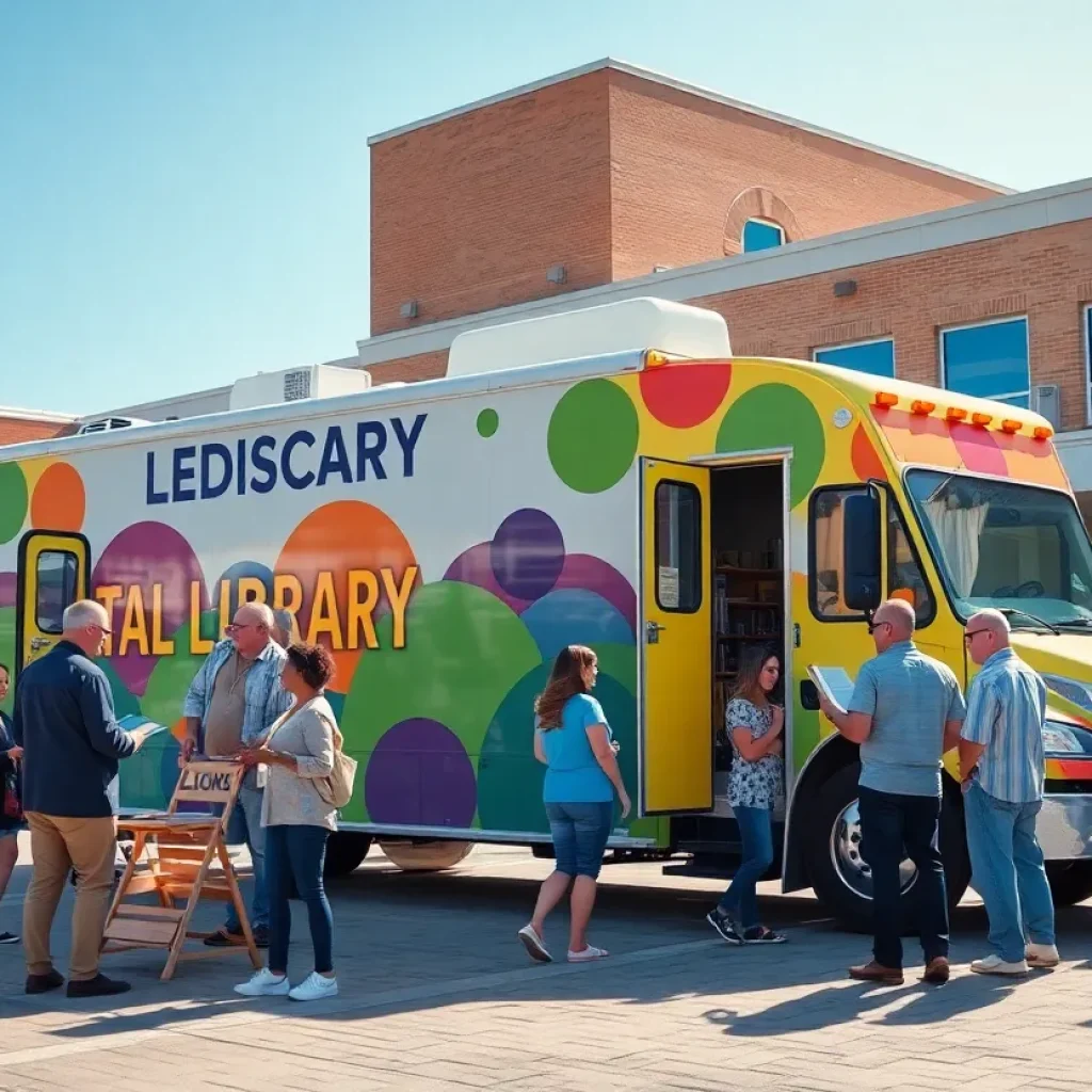 Phoenix Public Library Bookmobile at VA Medical Center