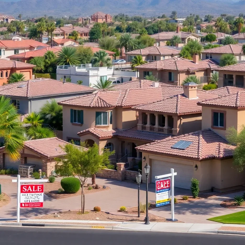 Houses for sale in a Phoenix neighborhood