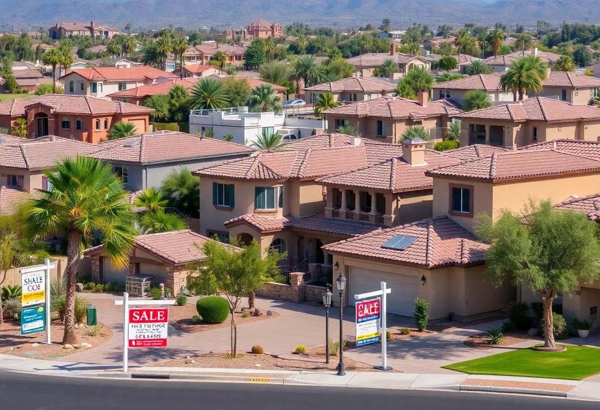 Houses for sale in a Phoenix neighborhood