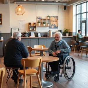 Exterior view of Ri's Coffee's new location in Phoenix, highlighting accessibility features.