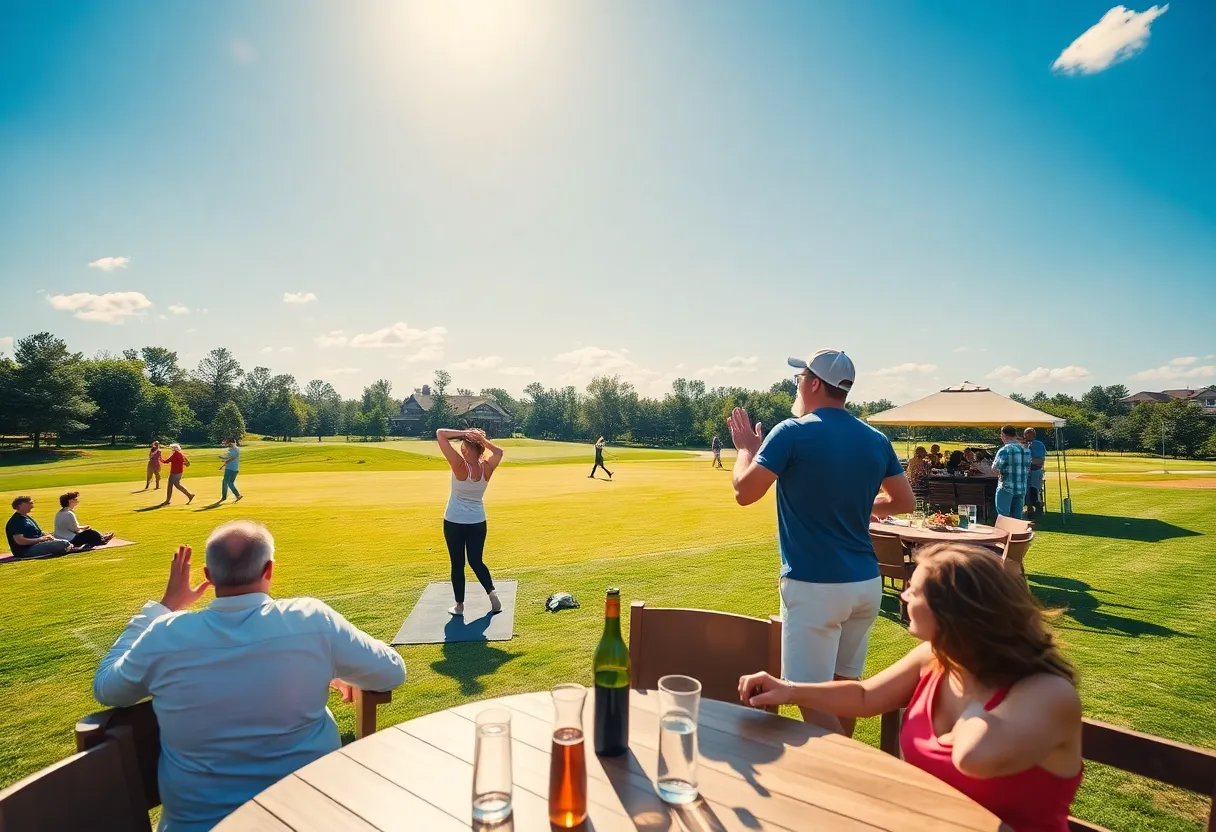 Participants enjoying community events at Rolling Hills Golf Course