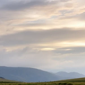 Scenic view of Saguache County, Colorado with mountains and trees