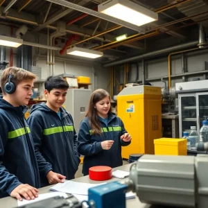Students learning in a state-of-the-art mining laboratory at the University of Arizona