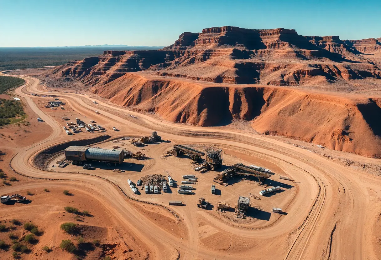 Aerial view of the Santa Cruz Copper Project mining site in Arizona