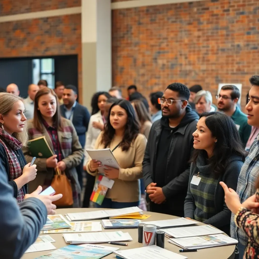 Community members participating in substance use education program