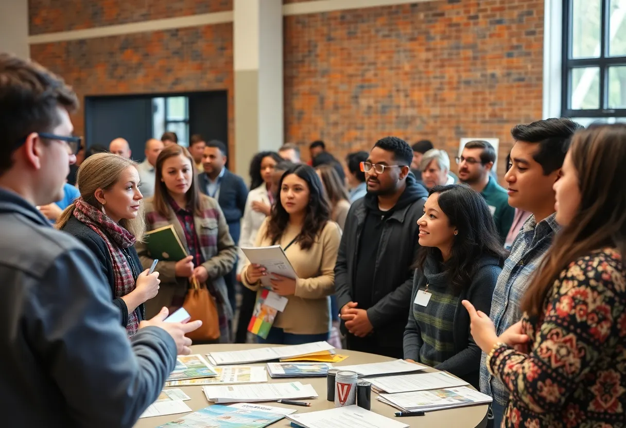 Community members participating in substance use education program