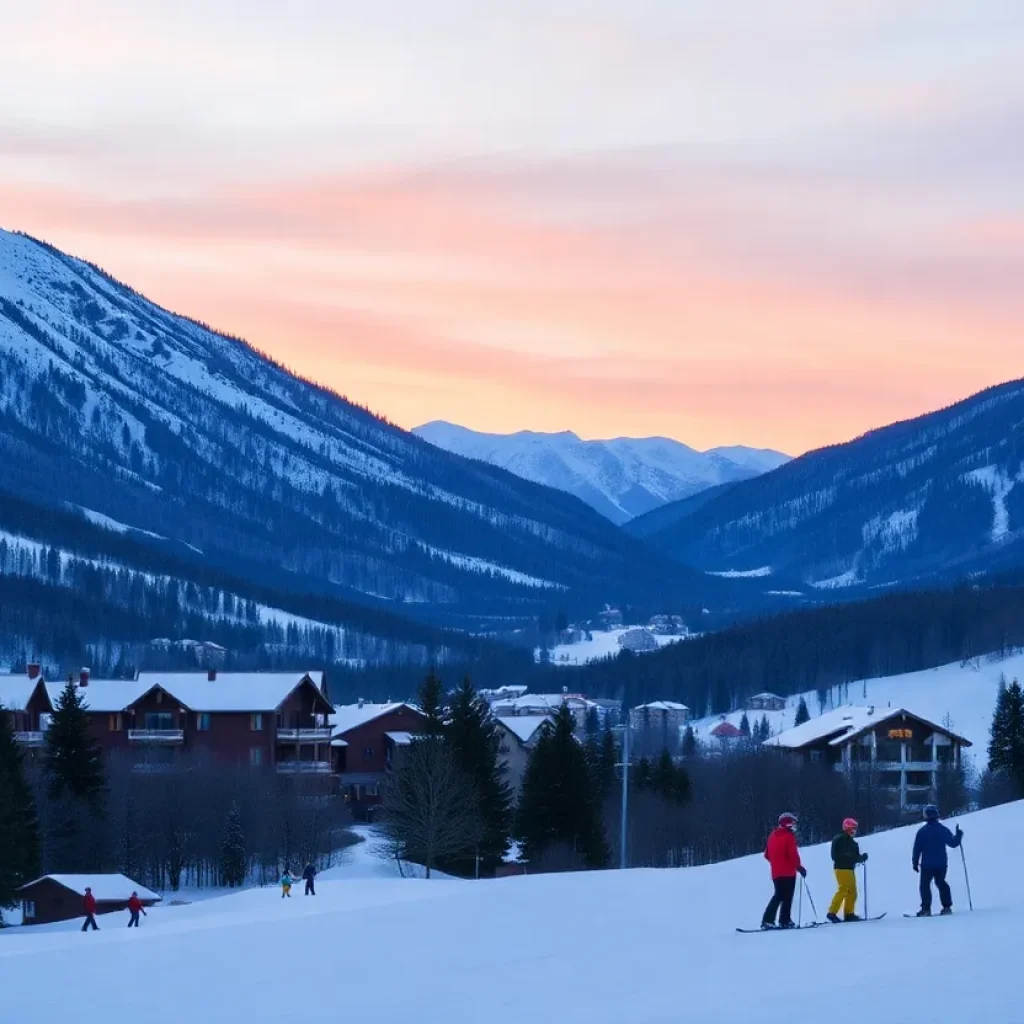 Winter sports activities in Sun Valley, Idaho