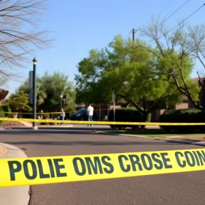 Crime scene in a peaceful neighborhood