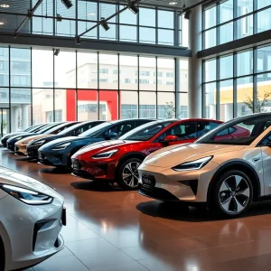 Exterior view of Tesla showroom in Mumbai