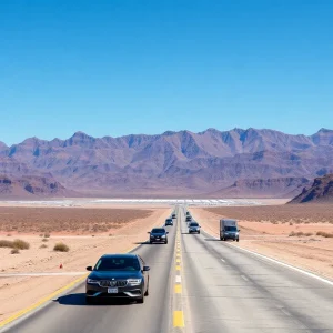 Automotive testing at Toyota's Arizona Proving Grounds