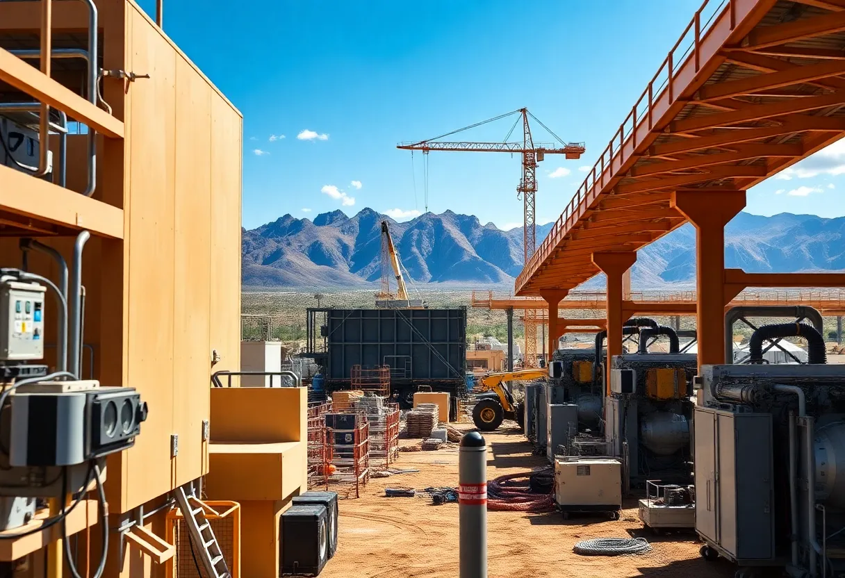 View of TSMC's Arizona semiconductor manufacturing facility under construction