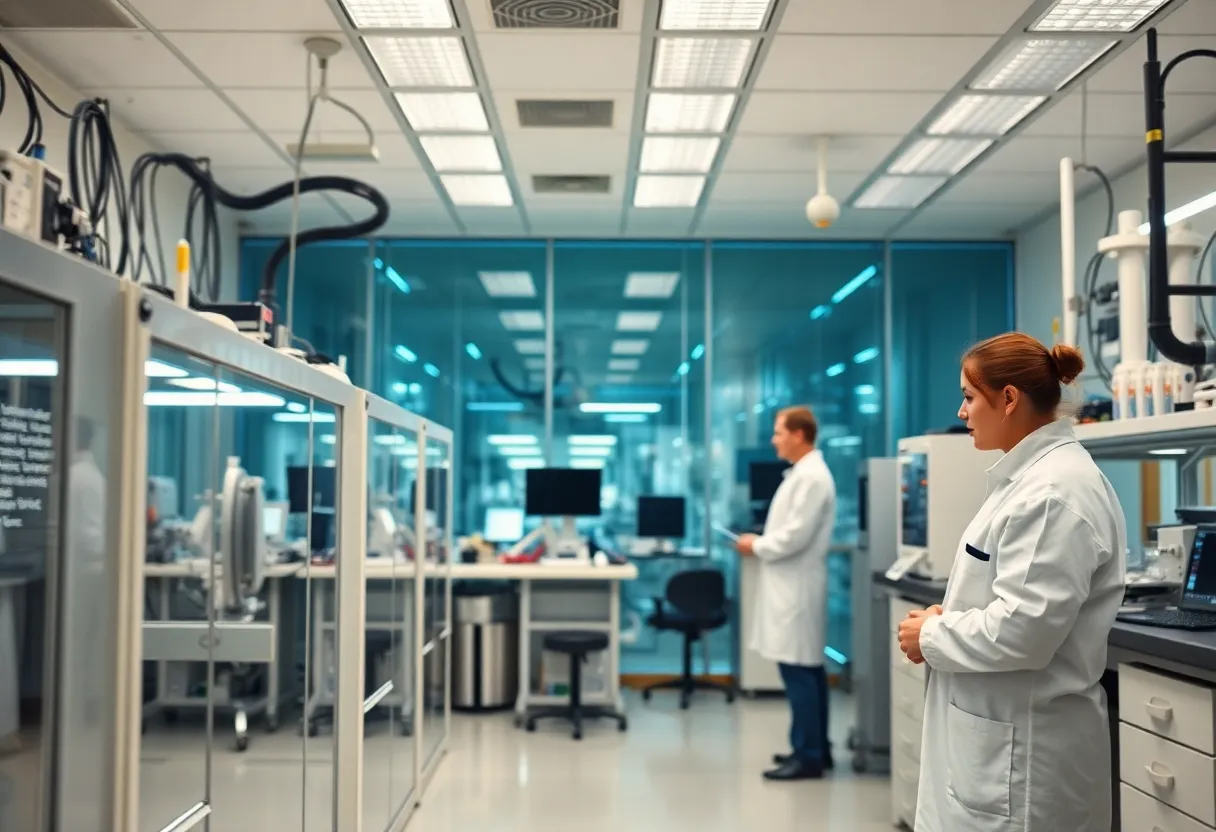 Technicians working in TSMC semiconductor manufacturing plant in Phoenix