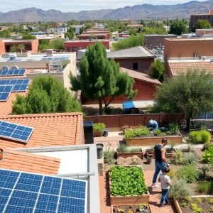 Community members engaging in green energy projects in Tucson.