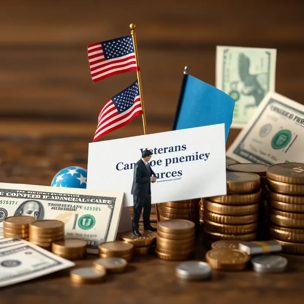 Illustration of veterans dealing with financial issues and misleading loans.