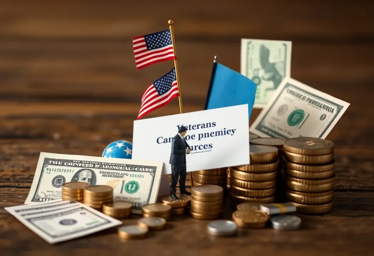 Illustration of veterans dealing with financial issues and misleading loans.