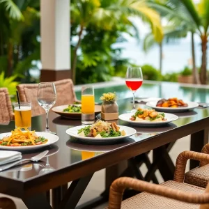 Dining setup at Wigwam Arizona Resort featuring summer dishes