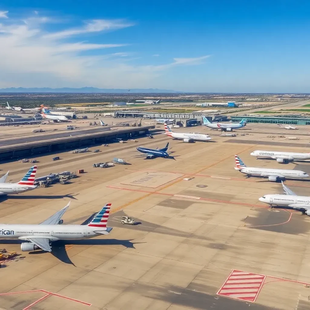 American Airlines planes at Phoenix Sky Harbor International Airport