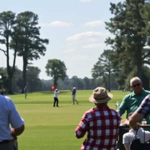 Participants at the Angela Arora Golf Classic tournament