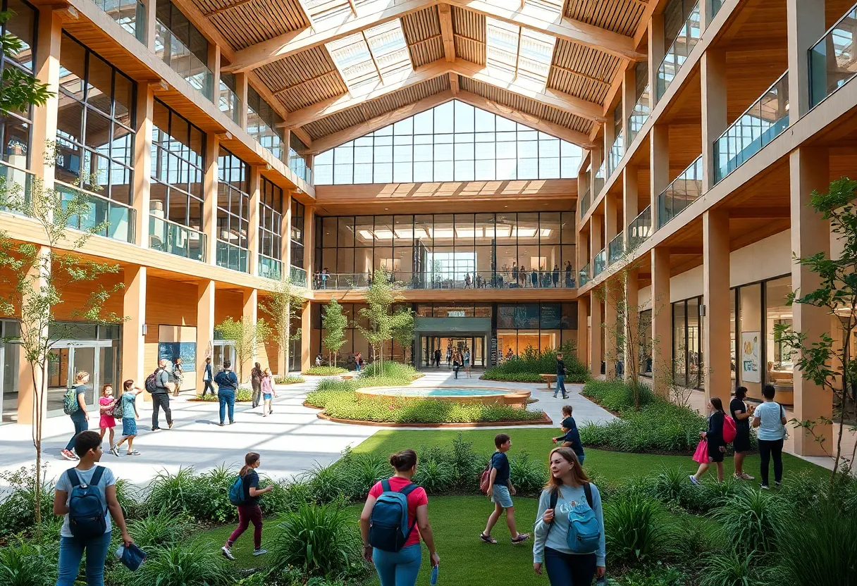 Architectural rendering of the Aplin Center at Texas A&M University