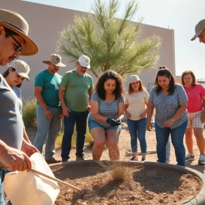 Community members working together on a project in Arizona
