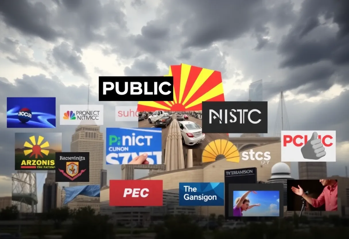 Illustration of Arizona public media stations facing funding cuts