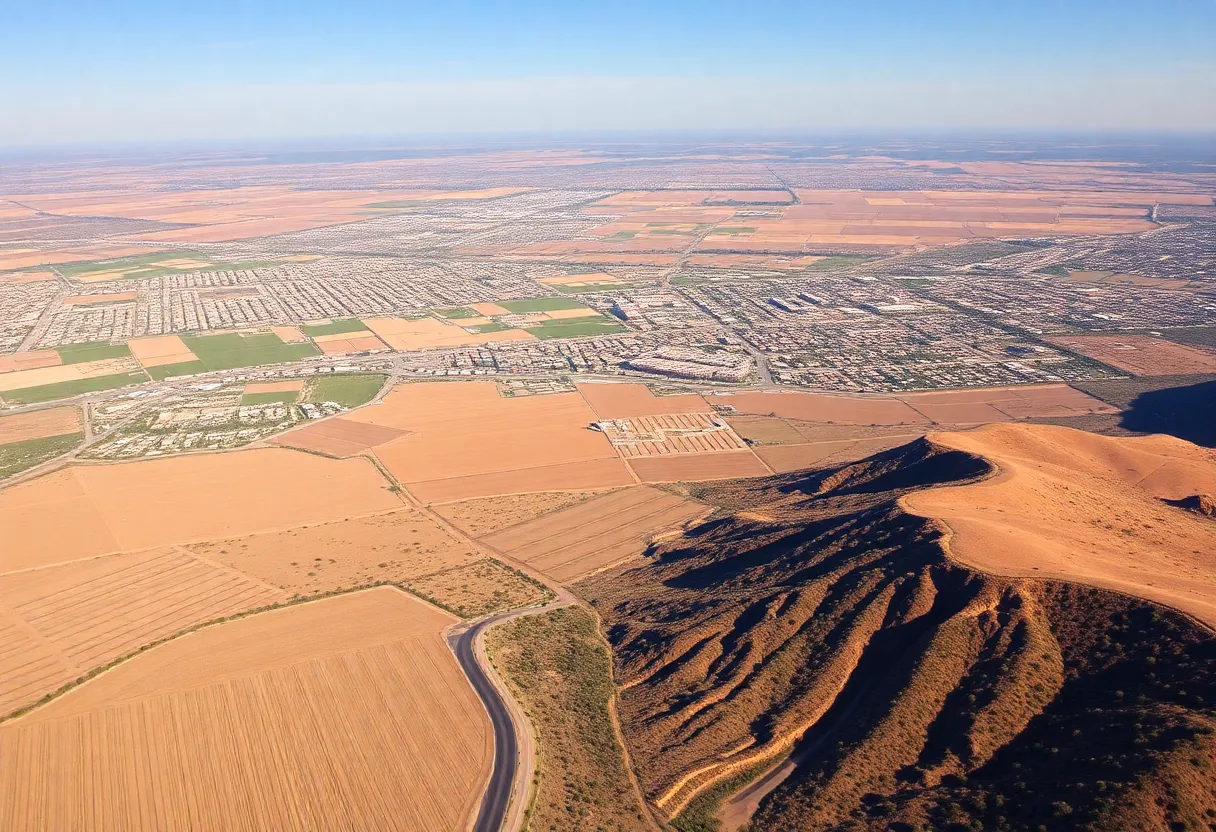 Transition of farmland to urban development in Arizona