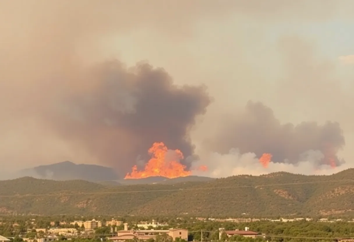 Wildfires burning in Arizona forest