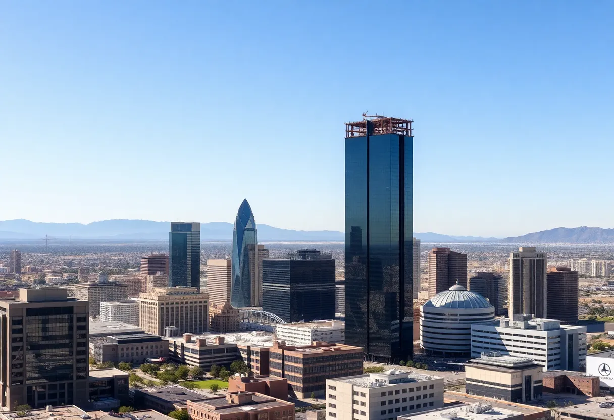 Rendering of Astra Tower in Phoenix skyline