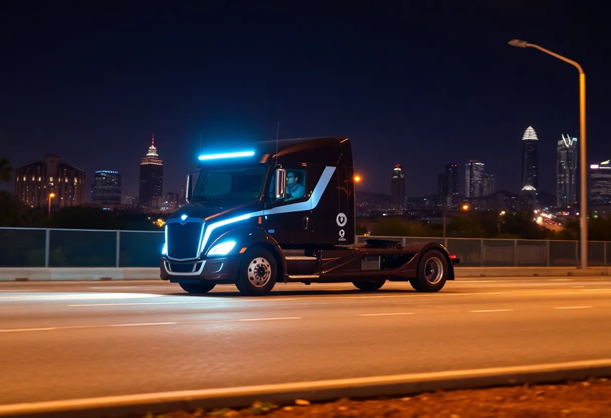 Driverless truck operated by Aurora Innovation in Phoenix