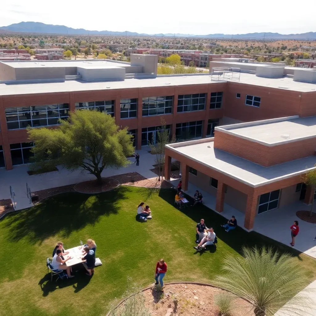 Students at BASIS Tucson North High School in an outdoor learning environment