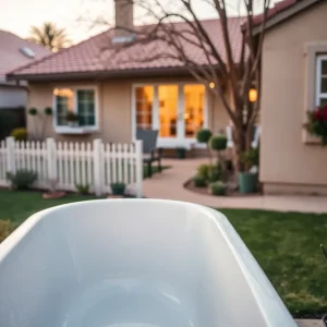 A serene bathtub in a residential area of Central Phoenix