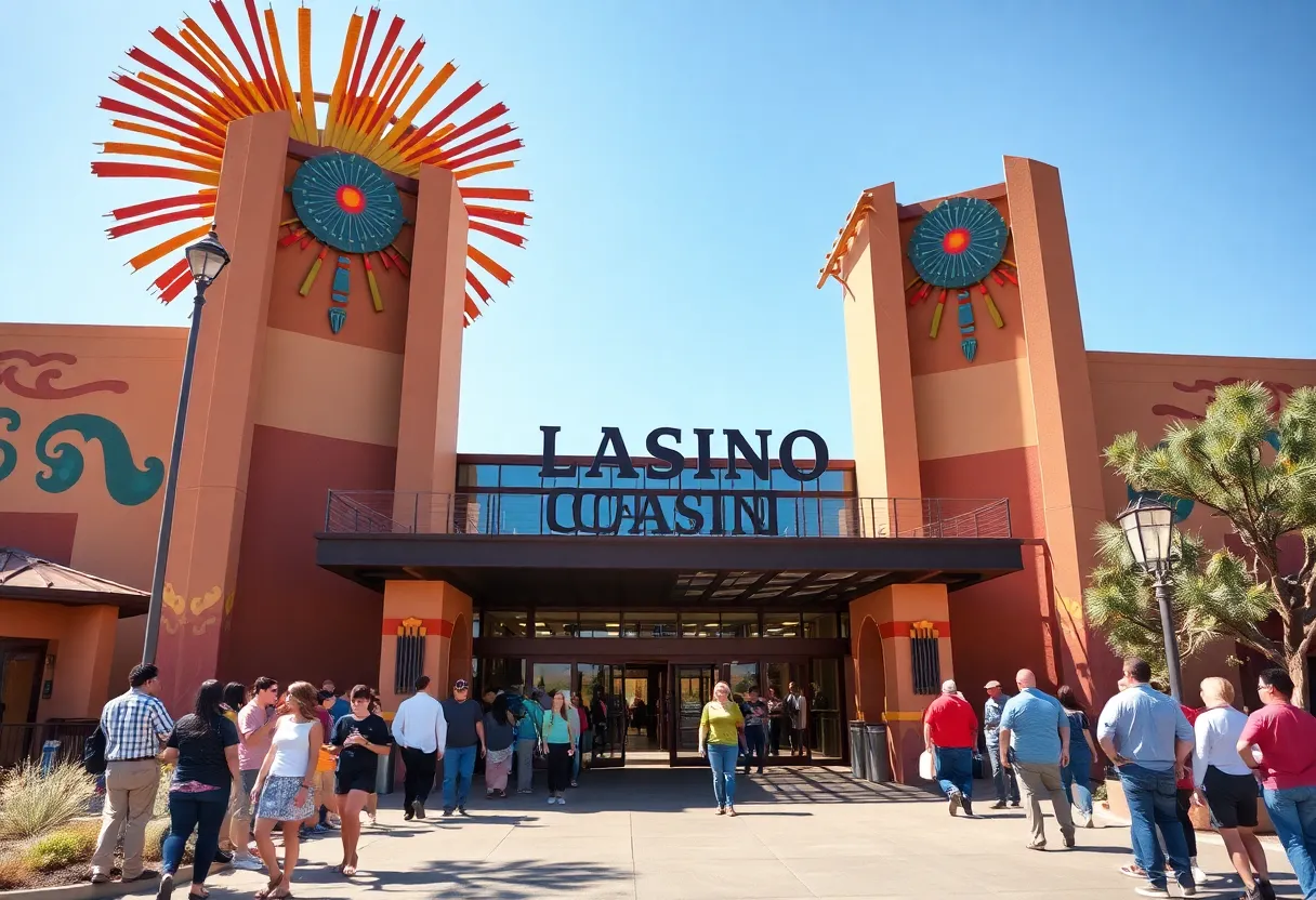 Rendering of Casino Del Sol Vahi Taa’am entrance with Indigenous designs.
