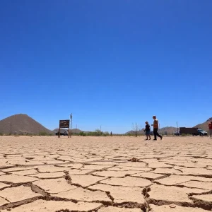 Desert landscape showing extreme heat conditions in Maricopa County, Arizona