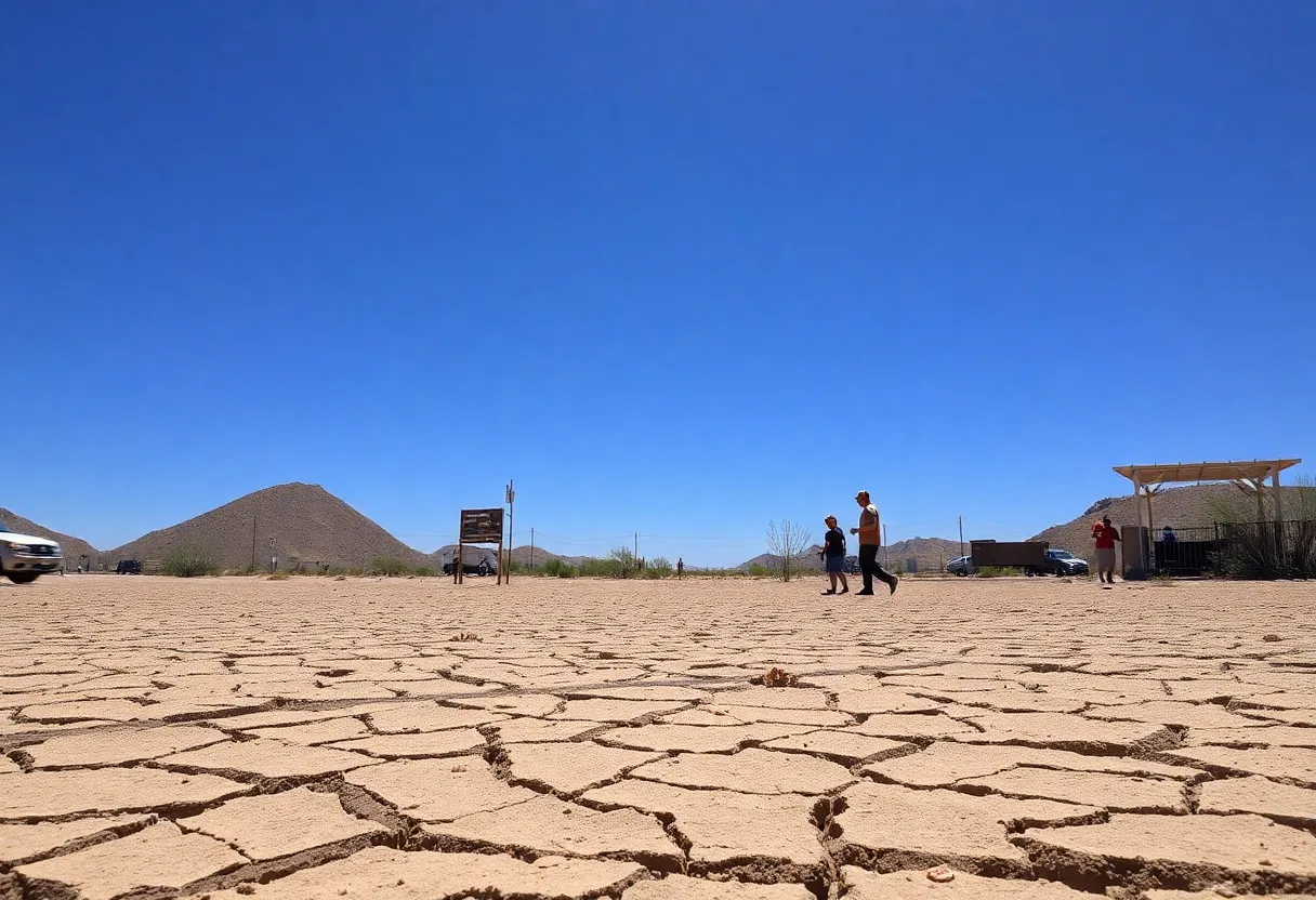 Desert landscape showing extreme heat conditions in Maricopa County, Arizona