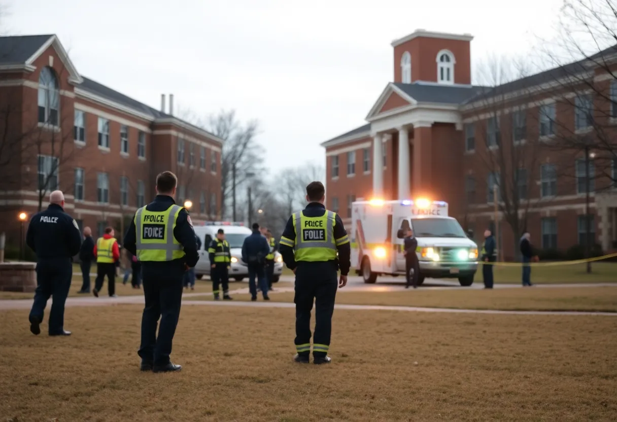 Emergency responders on Florida State University campus after shooting