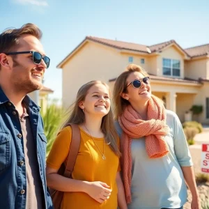 Family exploring homes for sale in Phoenix, AZ