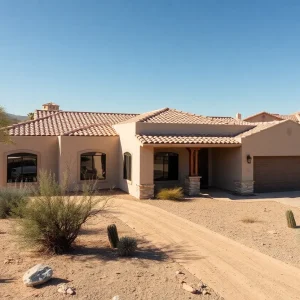 Construction site of a home in Phoenix, showcasing local building practices.