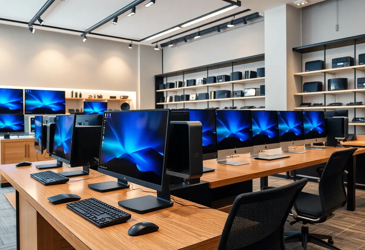 Display of customized personal computers at META PCs store