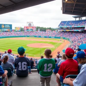 Fans at a baseball game supporting Morristown Elementary fundraiser