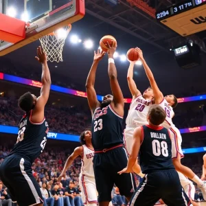 Diverse basketball players showcasing teamwork in the Western Conference