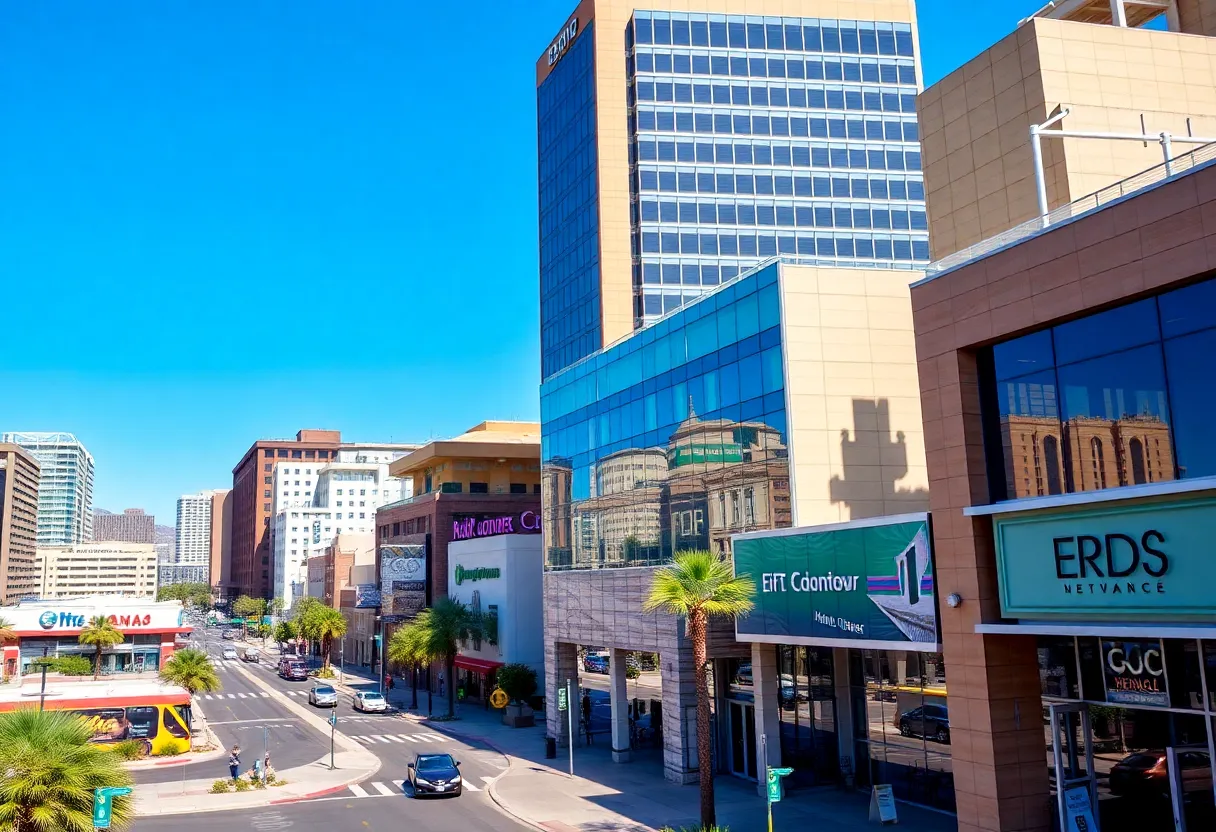 Business district in Phoenix, Arizona