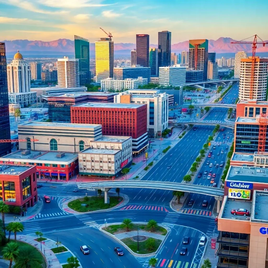 Cityscape of Phoenix, Arizona, highlighting economic growth