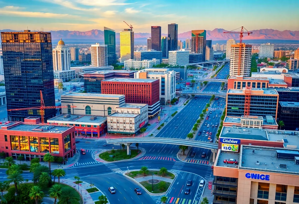 Cityscape of Phoenix, Arizona, highlighting economic growth