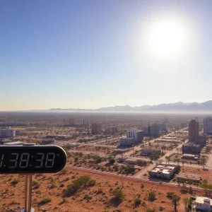 A view of Phoenix under extreme heat conditions