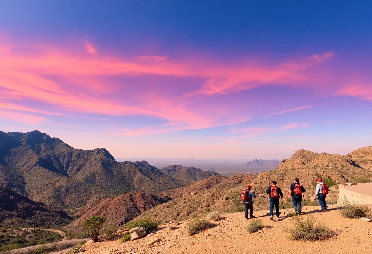 Fire rescue crews on Phoenix mountains aiding hikers during extreme heat